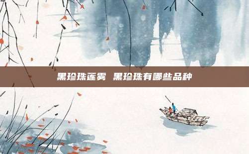 黑珍珠莲雾 黑珍珠有哪些品种
