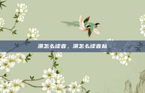 滞怎么读音，滞怎么读音标