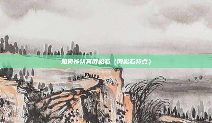 如何辨认真假松石（假松石特点）