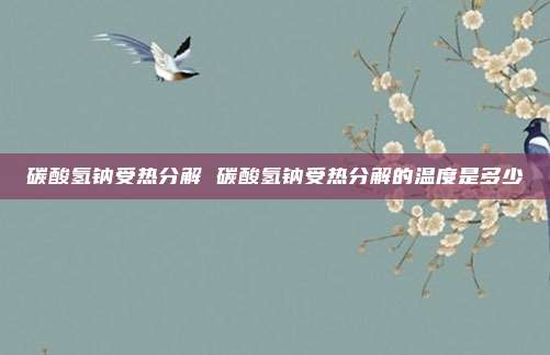 碳酸氢钠受热分解 碳酸氢钠受热分解的温度是多少