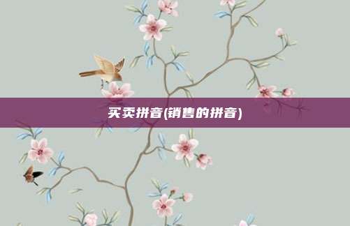 买卖拼音(销售的拼音)