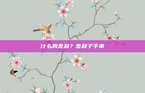 什么叫舍利？舍利子手串