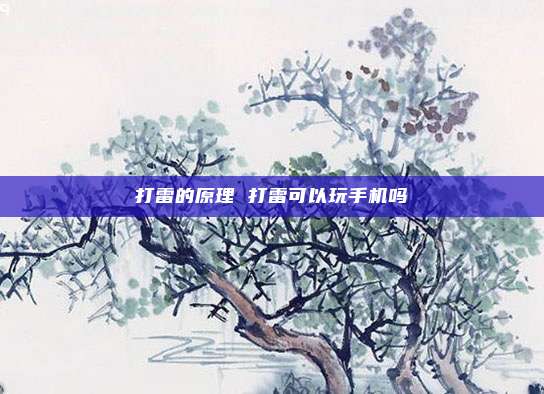 打雷的原理 打雷可以玩手机吗