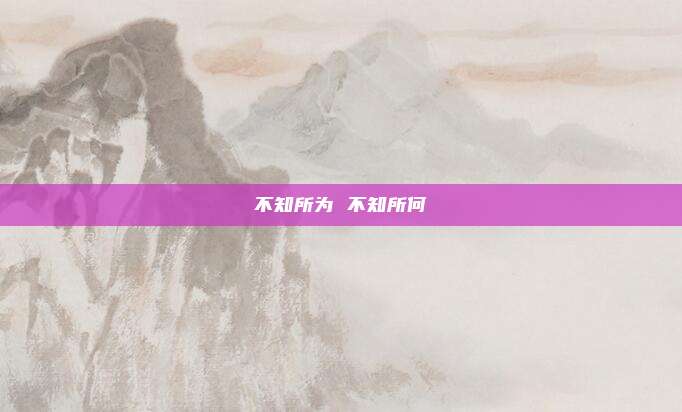 不知所为 不知所何