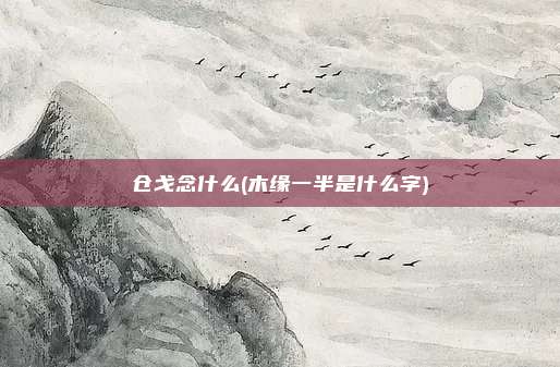 仓戈念什么(木缘一半是什么字)