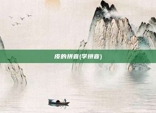 皮的拼音(学拼音)