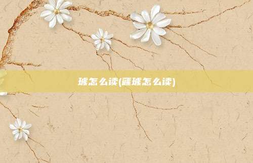 璩怎么读(蘧璩怎么读)