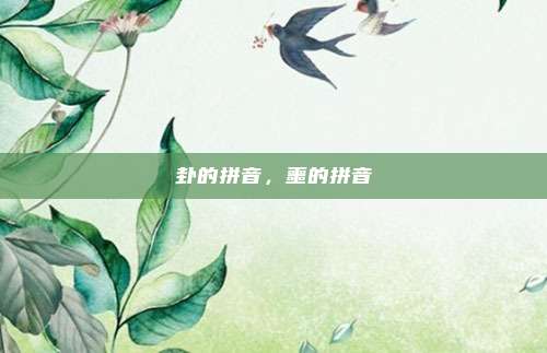 卦的拼音，噩的拼音