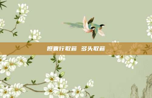 担囊行取薪 多头取薪