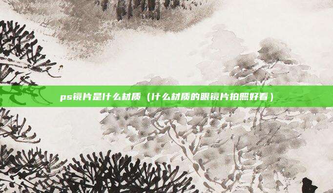 ps镜片是什么材质（什么材质的眼镜片拍照好看）