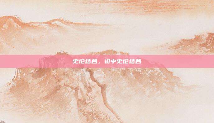史论结合，初中史论结合