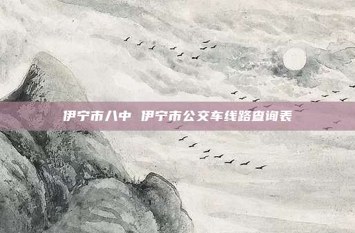 伊宁市八中 伊宁市公交车线路查询表