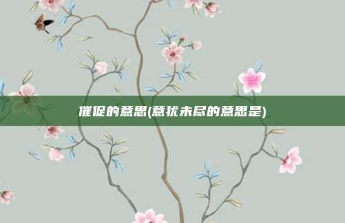 催促的意思(意犹未尽的意思是)