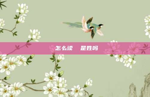 尗怎么读 尗是姓吗
