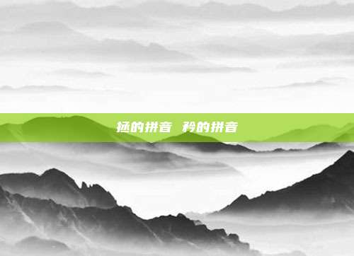 拯的拼音 矜的拼音