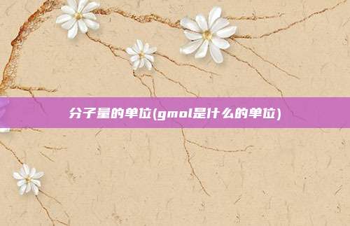 分子量的单位(gmol是什么的单位)