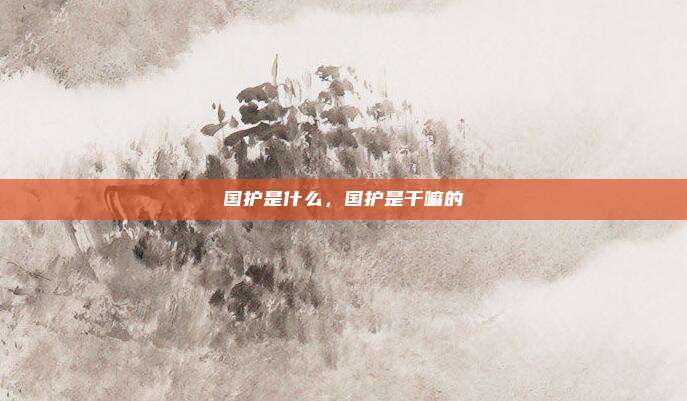 国护是什么，国护是干嘛的