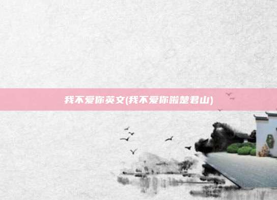 我不爱你英文(我不爱你啦楚君山)
