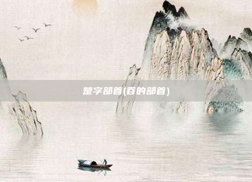 楚字部首(吞的部首)