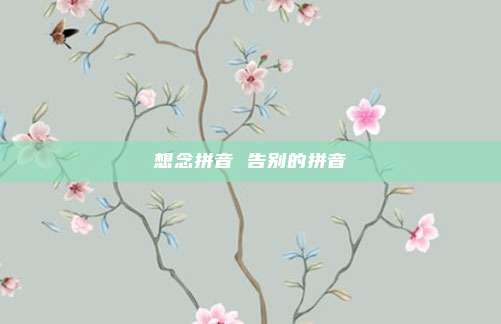 想念拼音 告别的拼音