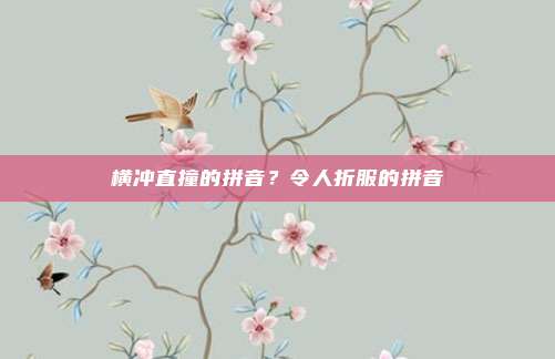 横冲直撞的拼音？令人折服的拼音
