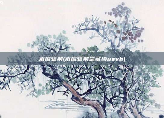 本底辐射(本底辐射是多少usvh)