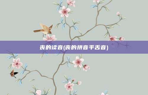 丧的读音(丧的拼音平舌音)