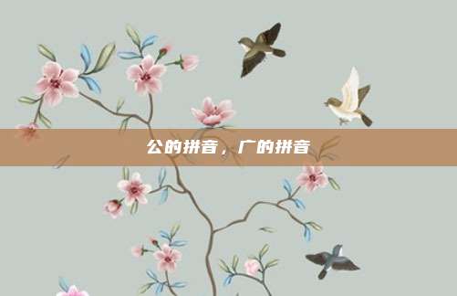 公的拼音，广的拼音