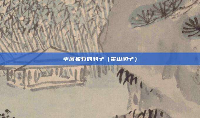 中国独有的豹子（霍山豹子）