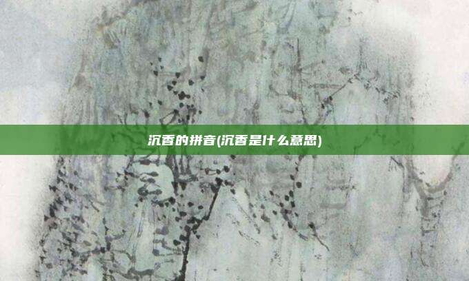 沉香的拼音(沉香是什么意思)