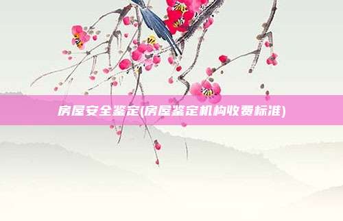 房屋安全鉴定(房屋鉴定机构收费标准)