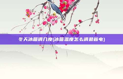冬天冰箱调几度(冰箱温度怎么调最省电)