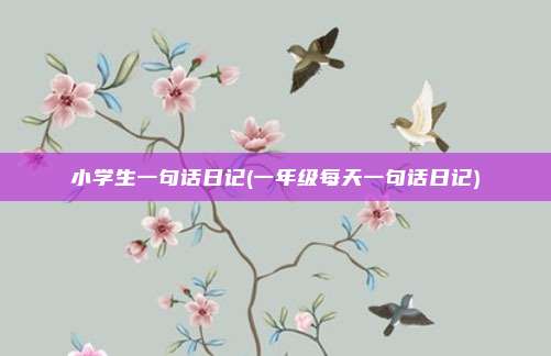 小学生一句话日记(一年级每天一句话日记)
