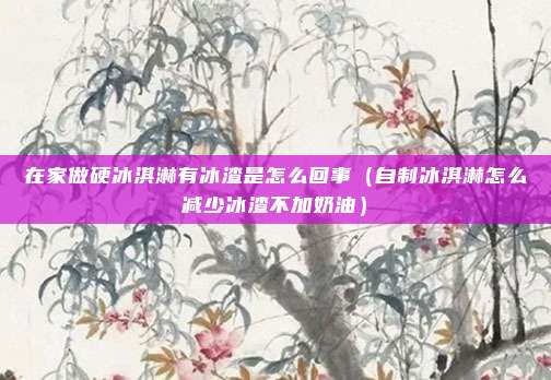 在家做硬冰淇淋有冰渣是怎么回事（自制冰淇淋怎么减少冰渣不加奶油）