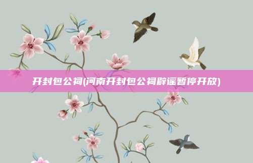 开封包公祠(河南开封包公祠辟谣暂停开放)