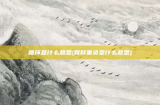 循环是什么意思(如释重负是什么意思)