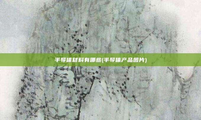 半导体材料有哪些(半导体产品图片)