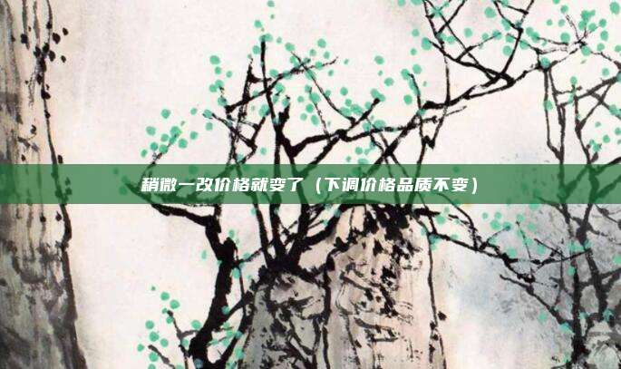 稍微一改价格就变了（下调价格品质不变）