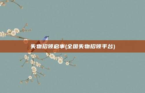 失物招领启事(全国失物招领平台)