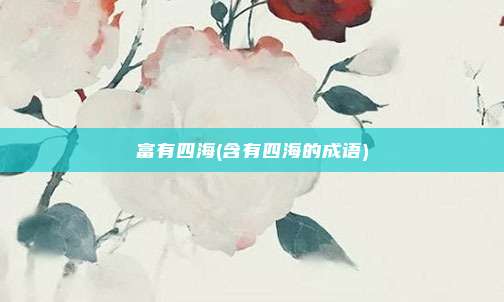 富有四海(含有四海的成语)