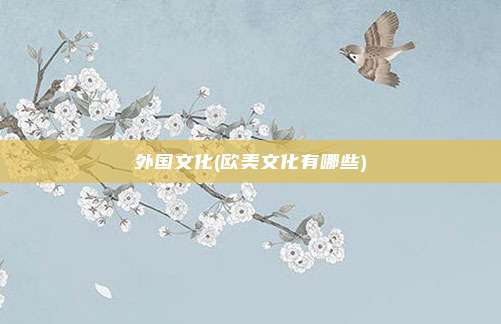 外国文化(欧美文化有哪些)