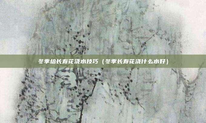 冬季给长寿花浇水技巧（冬季长寿花浇什么水好）