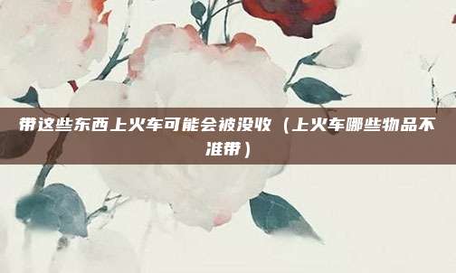 带这些东西上火车可能会被没收（上火车哪些物品不准带）