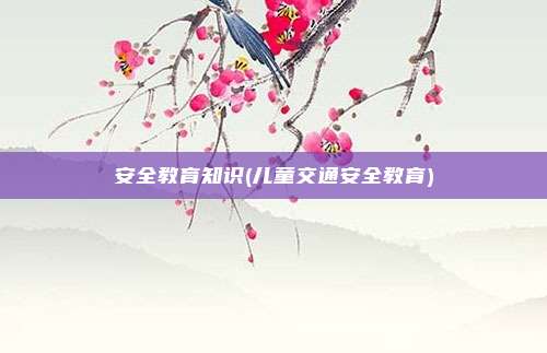 安全教育知识(儿童交通安全教育)