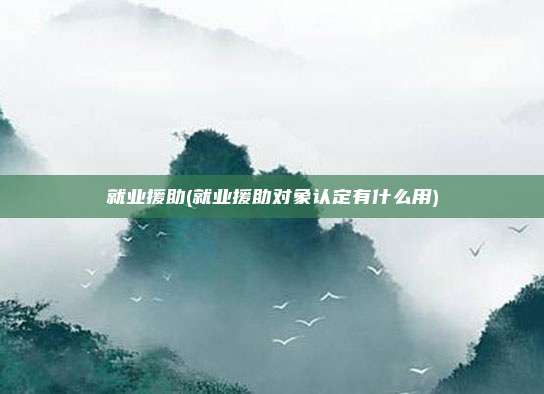就业援助(就业援助对象认定有什么用)