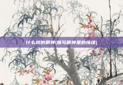 什么样的眼神(描写眼神里的情绪)