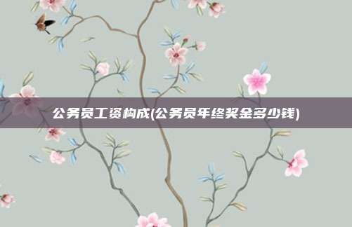 公务员工资构成(公务员年终奖金多少钱)