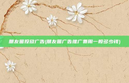 朋友圈投放广告(朋友圈广告推广费用一般多少钱)