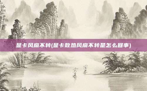 显卡风扇不转(显卡散热风扇不转是怎么回事)