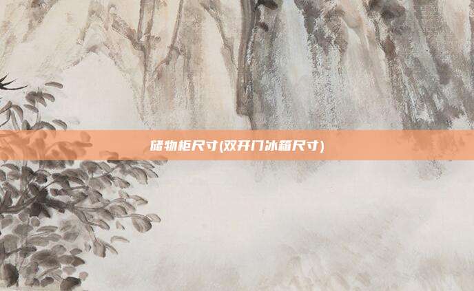 储物柜尺寸(双开门冰箱尺寸)